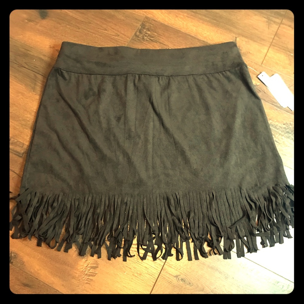 Joe B Chocolate Brown Mini Tribal Skirt